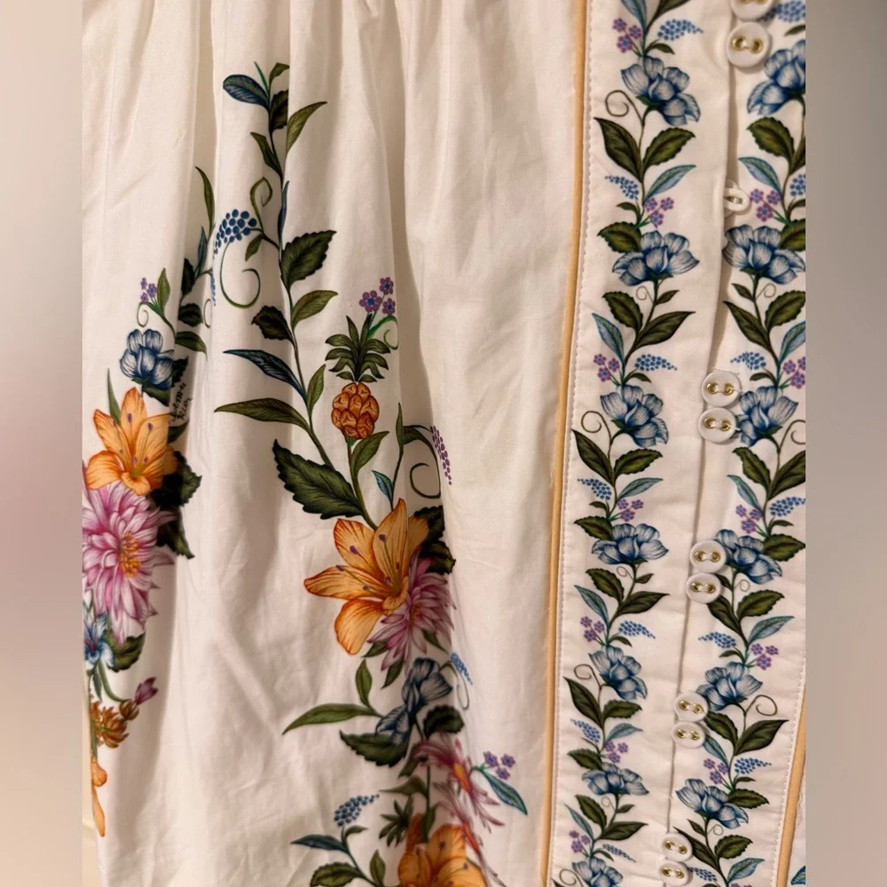 FARM Rio Sweet Bloom Dreamscape Off-White Mini Dress in size Medium - Picture 7 of 11